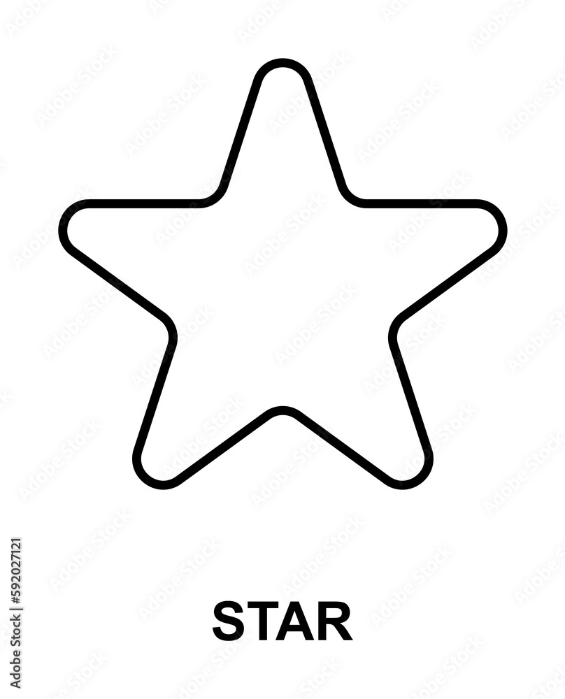 Wall mural star icon illustration on transparent background