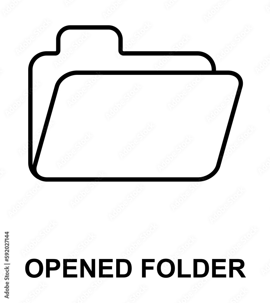 Canvas Prints open folder icon illustration on transparent background