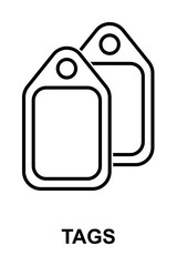 tags icon illustration on transparent background
