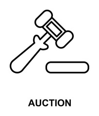 auction icon illustration on transparent background