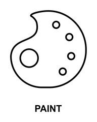 paint icon illustration on transparent background