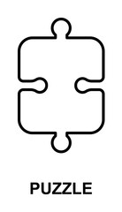 Obraz premium puzzle icon illustration on transparent background