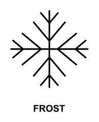 frost icon illustration on transparent background