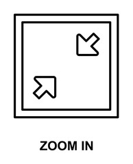 zoom in sign icon illustration on transparent background