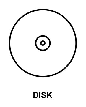 cd disk icon illustration on transparent background
