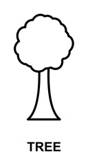 tree icon illustration on transparent background
