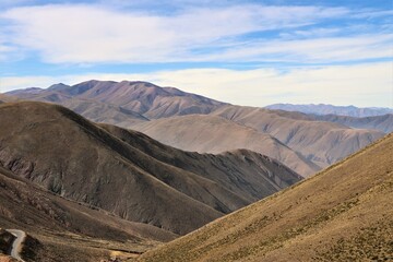 treeless mountain range in Salta province, Argentina
