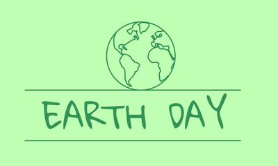 Vector illustration of the globe for Earth Day.