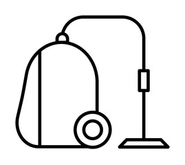 a vacuum cleaner icon illustration on transparent background