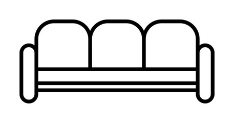sofa icon illustration on transparent background