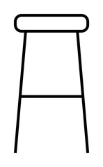 stool icon illustration on transparent background