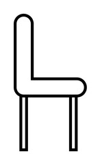 chair icon illustration on transparent background