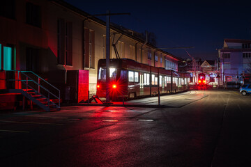 Appenzeller Bahn in der Nacht