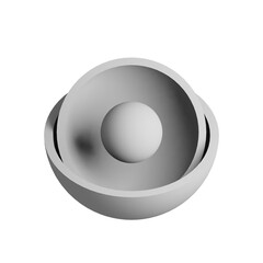 Sphere icon design element. Isometric ball, business presentation infographic object.