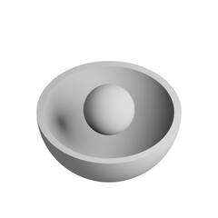 Sphere icon design element. Isometric ball, business presentation infographic object.