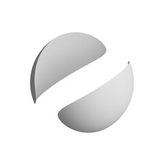 Sphere icon design element. Isometric ball, business presentation infographic object.