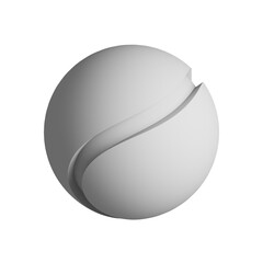 Sphere icon design element. Isometric ball, business presentation infographic object.