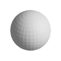 Sphere icon design element. Isometric ball, business presentation infographic object.