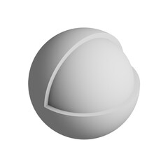 Sphere icon design element. Isometric ball, business presentation infographic object.