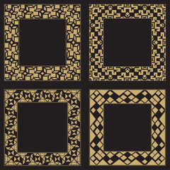 Wenzel, decorative frames. Vector logo, template, labels, and icons. Vector illustration.