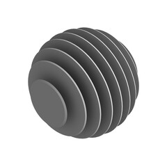 Sphere icon design element. Isometric ball, business presentation infographic object.