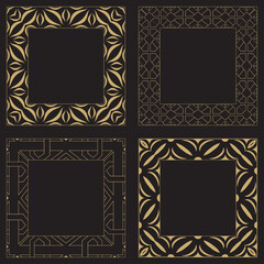 Wenzel, decorative frames. Vector logo, template, labels, and icons. Vector illustration.