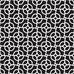 Vector seamless models. Modern stylish texture. Composition from regularly repeating geometrical element. Monochrome, simple. Vector illustrations.
