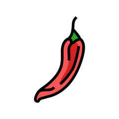 chili food herb color icon vector illustration