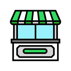 stall store color icon vector illustration