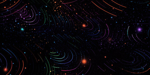 Abstract Tiled Space Travel Background