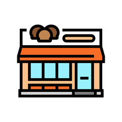 sweet shop store color icon vector illustration