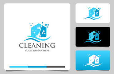 House cleaning and house cleanup service, logo design
