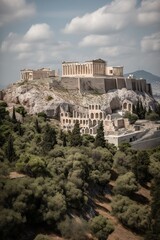 Naklejka premium The Acropolis in Athens Greece , generative artificial intelligence