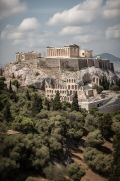 The Acropolis in Athens Greece , generative artificial intelligence