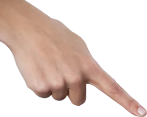 Gardinen Close-up of human hand pointing © vectorfusionart