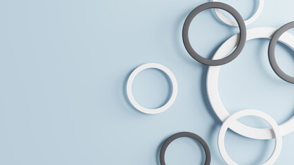 3d render circle abstract background