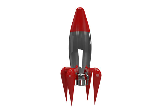 Red toy rocket 