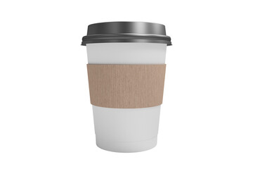 White cup over white background