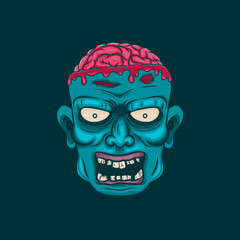 Angry Zombie, Skull and Zombie Typography Quote Design for T-Shirt, Mug, Poster or Other Merchandise.