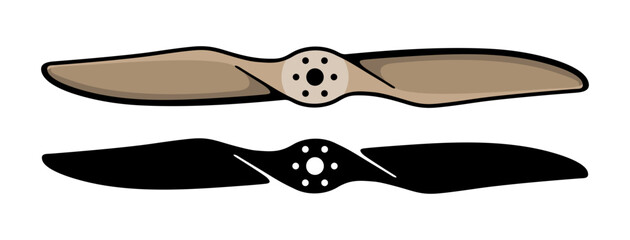 Airplane Propeller Front View Vector Graphic Element © SimonP