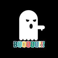 Boo, Skull and Zombie Typography Quote Design for T-Shirt, Mug, Poster or Other Merchandise.