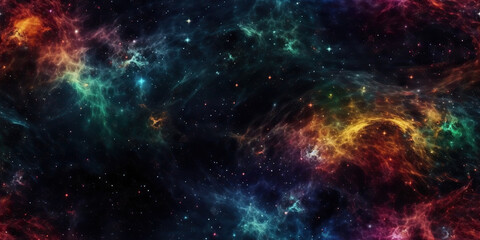 Fototapeta na wymiar Abstract Colorful Tiled Nebula Background