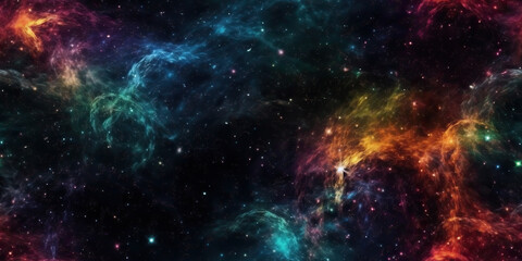 Obraz na płótnie Canvas Abstract Colorful Tiled Nebula Background