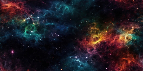Fototapeta na wymiar Abstract Colorful Tiled Nebula Background