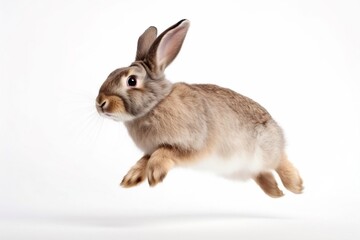 Fototapeta premium brown rabbit on white background