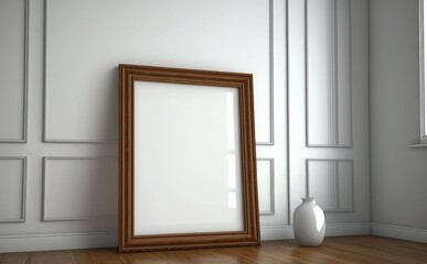 Fototapeta na wymiar photo frame Mockup on minimalist modern interior background 