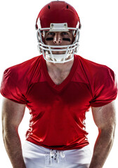 American football player looking at camera