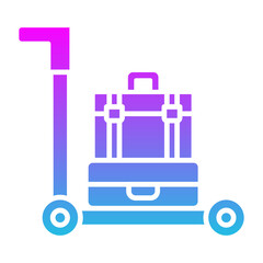 Airport cart Glyph Gradient Icon