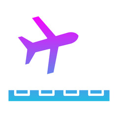Take Off Glyph Gradient Icon