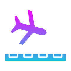 Landing Glyph Gradient Icon